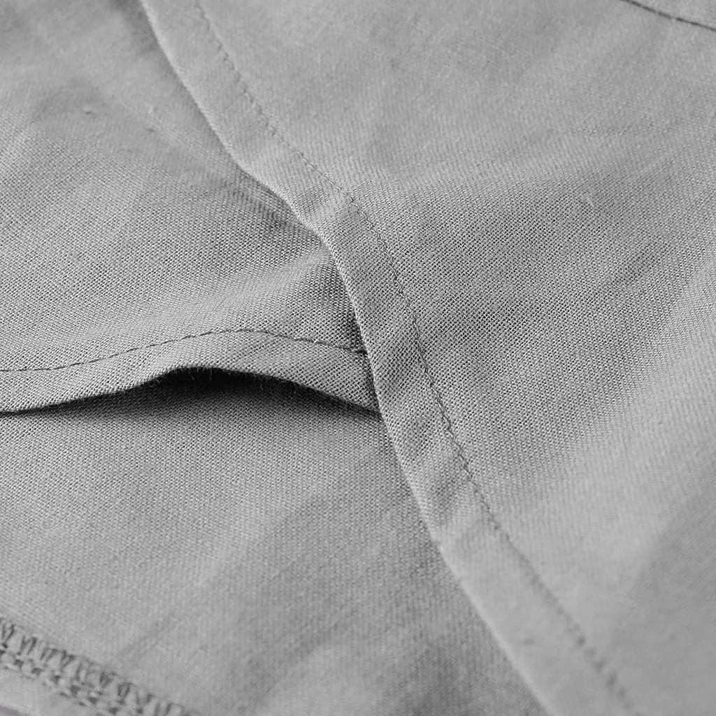 Womens Pants Casual Cotton Linen Plus Size Elastic Waist Capris Summer Loose Lightweight Cropped Pants with Pockets
