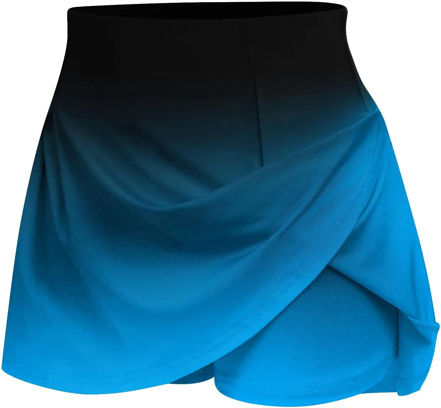 Women's Skirt Shorts Skort Gradient Casual Summer Athletic Workout Biker Shorts 2-in-1 Double Layer Tennis Skirt with Short