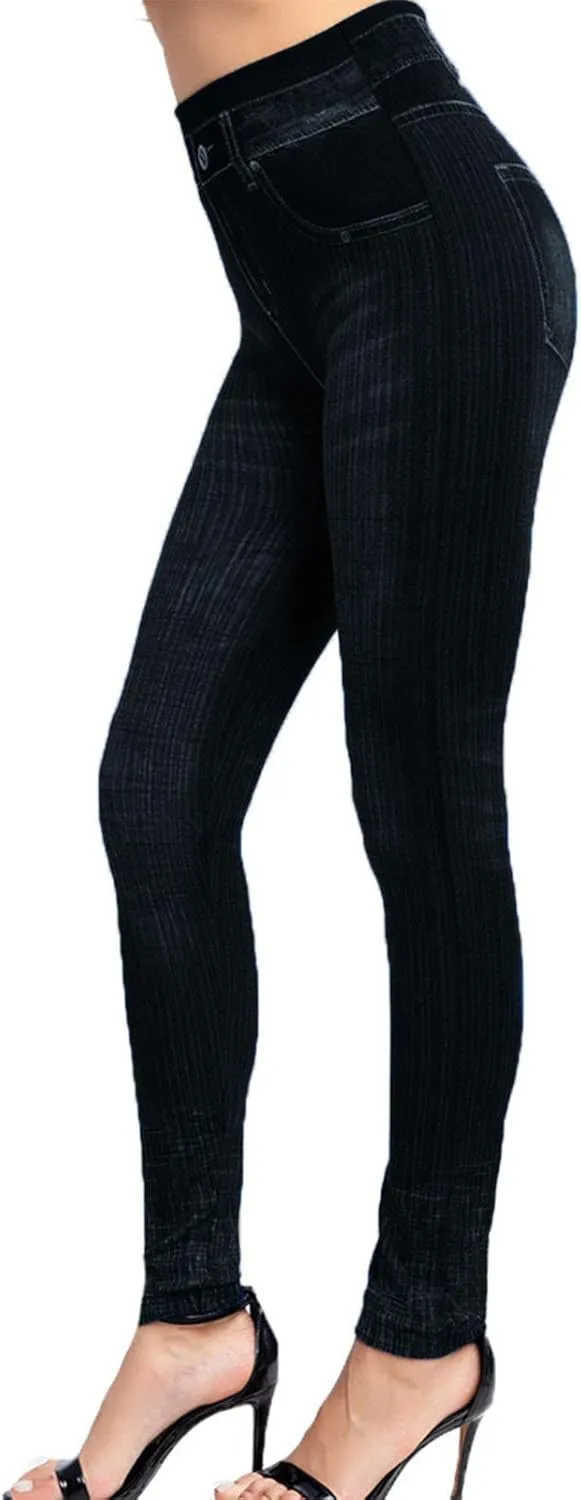 Womens Straight Leg Jeans Flowers Floral Print High Waist Faded Skinny Denim Pants Casual Slim Stretch Pencil Jegging