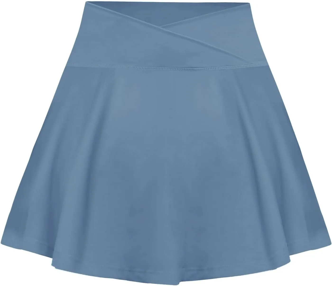 Womens Tennis Skirts High Waisted Cross Waist Skirts Built-in Shorts Athletic Workout Golf Running Skorts with Pockets