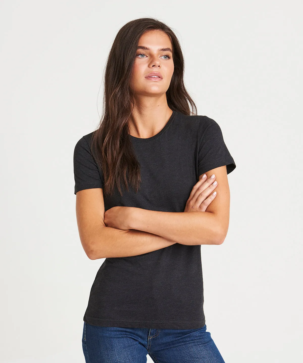 Womens triblend T | Heather Black