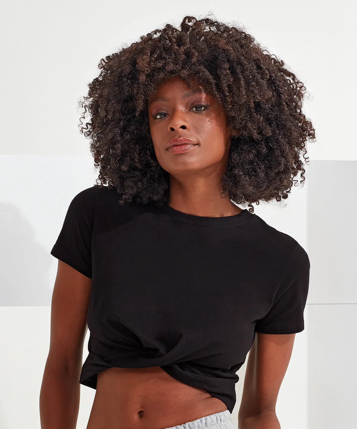 Womens TriDri® twist crop top | White