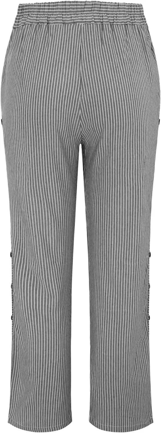 Womens Wide Leg Pants Leg Pants Fashion Drawstring Elastic Trousers Comfy Straight Long Fall Fashion Outfits