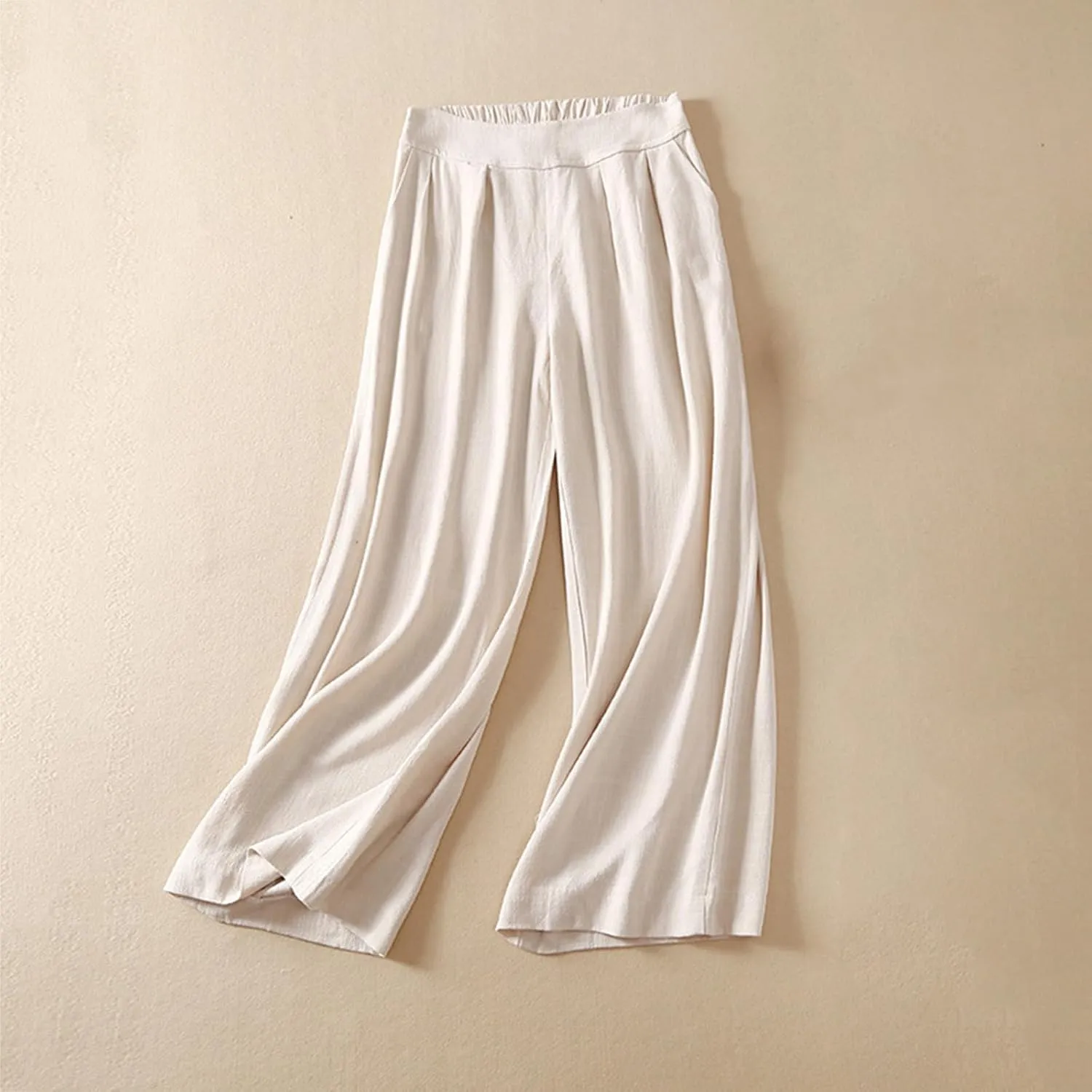Women's Wide Leg Pants with Pockets High Waist Loose Casual Trousers Business Casual Pants Elegant Vacation Pants