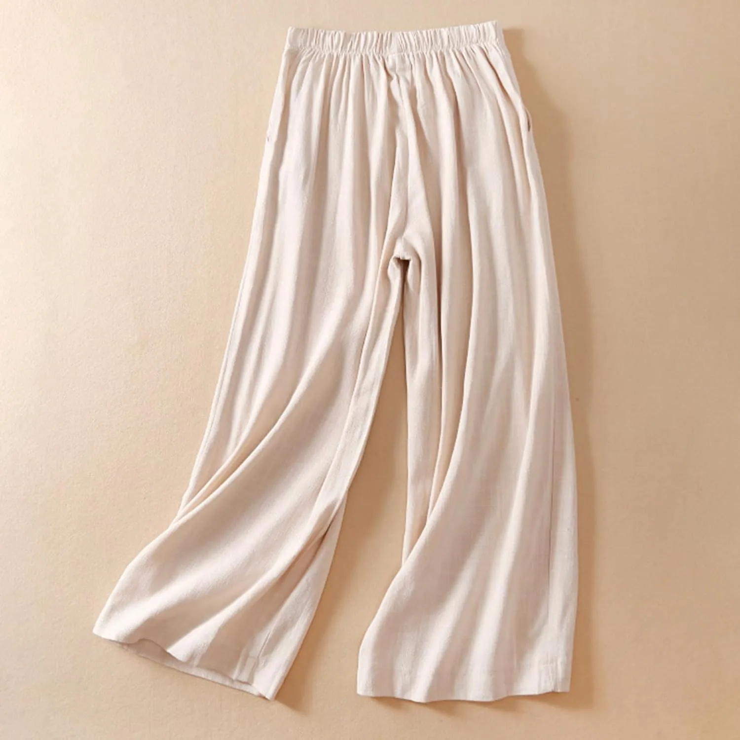 Women's Wide Leg Pants with Pockets High Waist Loose Casual Trousers Business Casual Pants Elegant Vacation Pants