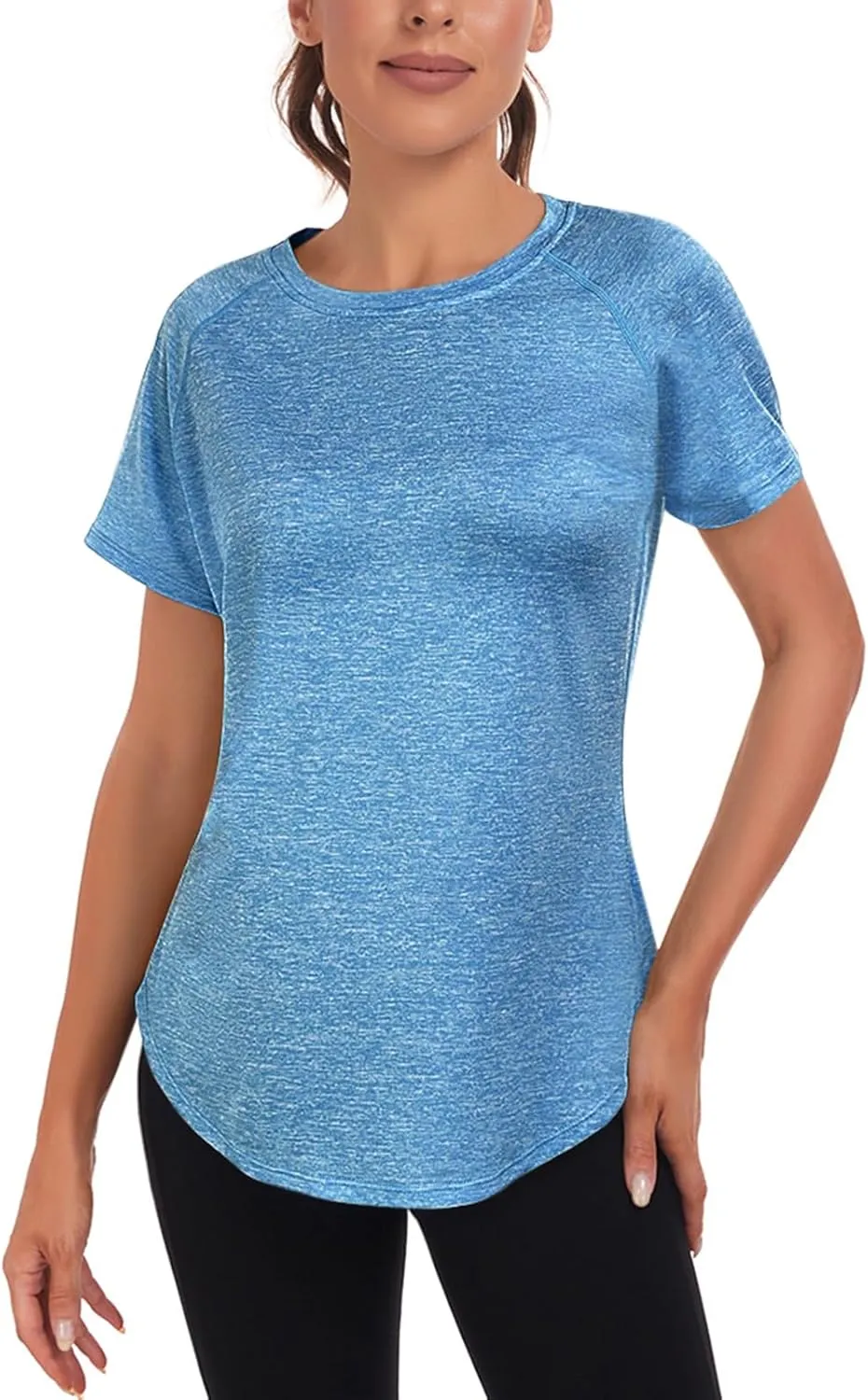 Women's Workout Tops,Short Sleeve Lightweight Dry-Fit Back Mesh Loose Fit Gym Athletic Running Shirts Tee for Women