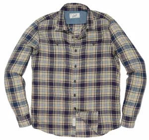 Wooton Power Loom Twill Long Sleeve Shirt - Blue Depth/Humus (Final Sale)
