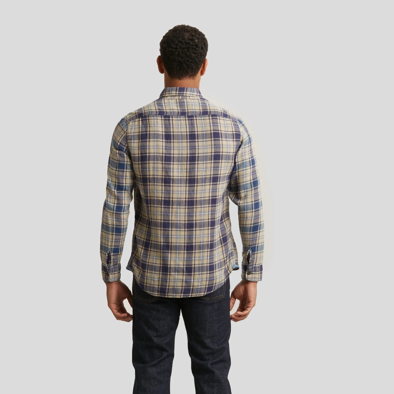 Wooton Power Loom Twill Long Sleeve Shirt - Blue Depth/Humus (Final Sale)