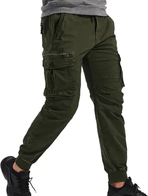 Zeiyignr Tactical Cargo Pants for Men Casual Work Hiking Sweatpants Joggers Outdoor Camping Fishing Trousers with Pockets
