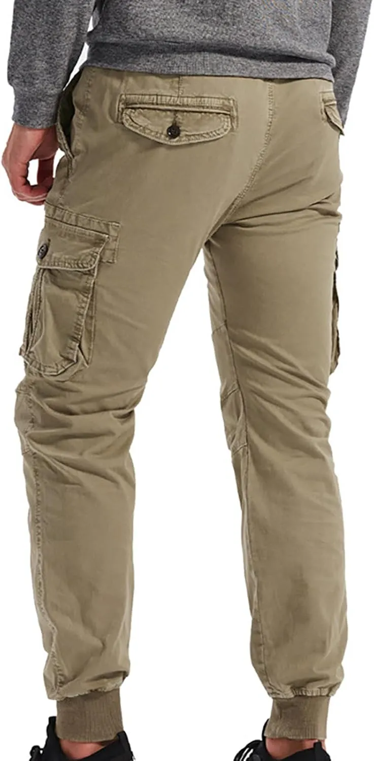 Zeiyignr Tactical Cargo Pants for Men Casual Work Hiking Sweatpants Joggers Outdoor Camping Fishing Trousers with Pockets