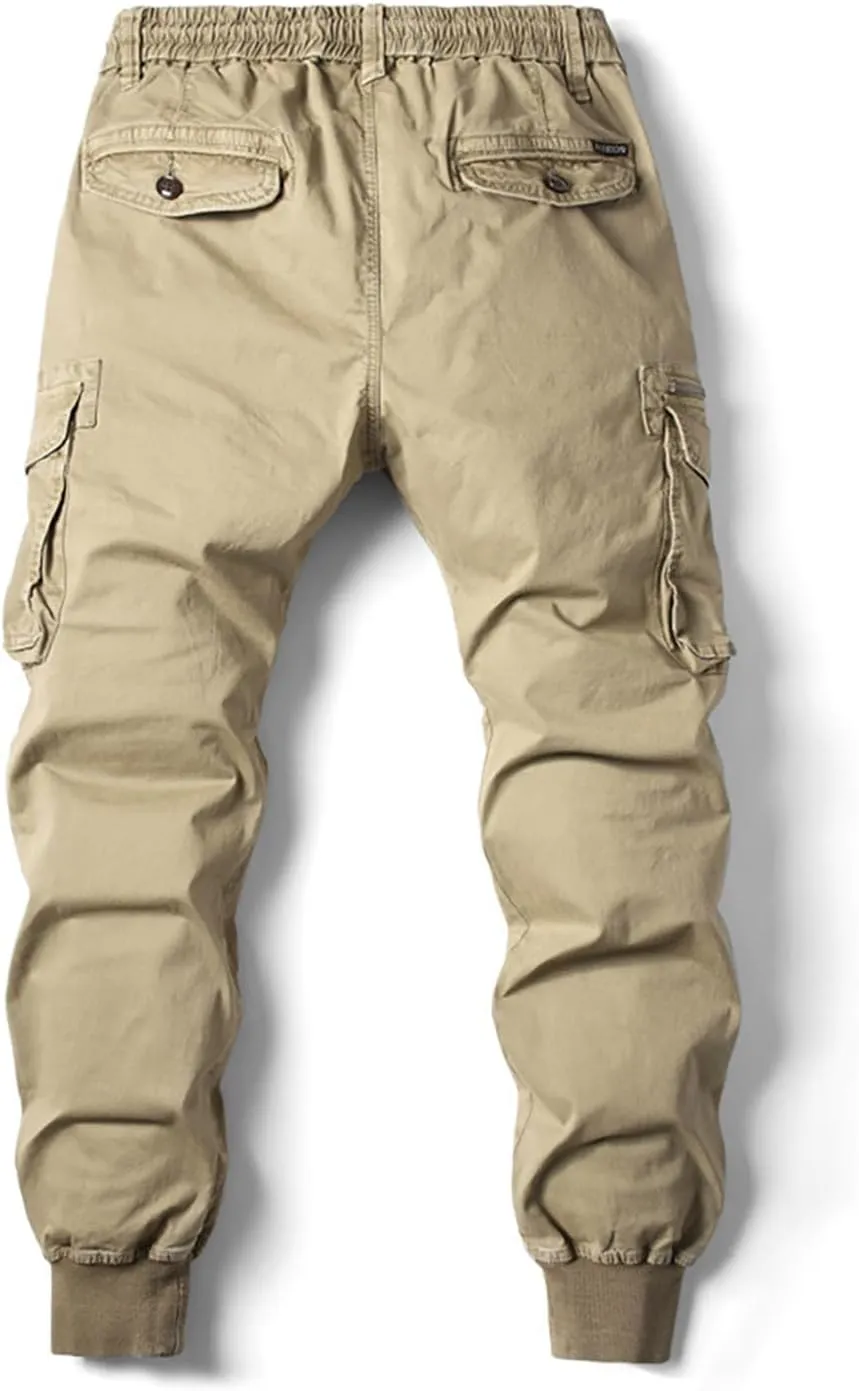Zeiyignr Tactical Cargo Pants for Men Casual Work Hiking Sweatpants Joggers Outdoor Camping Fishing Trousers with Pockets