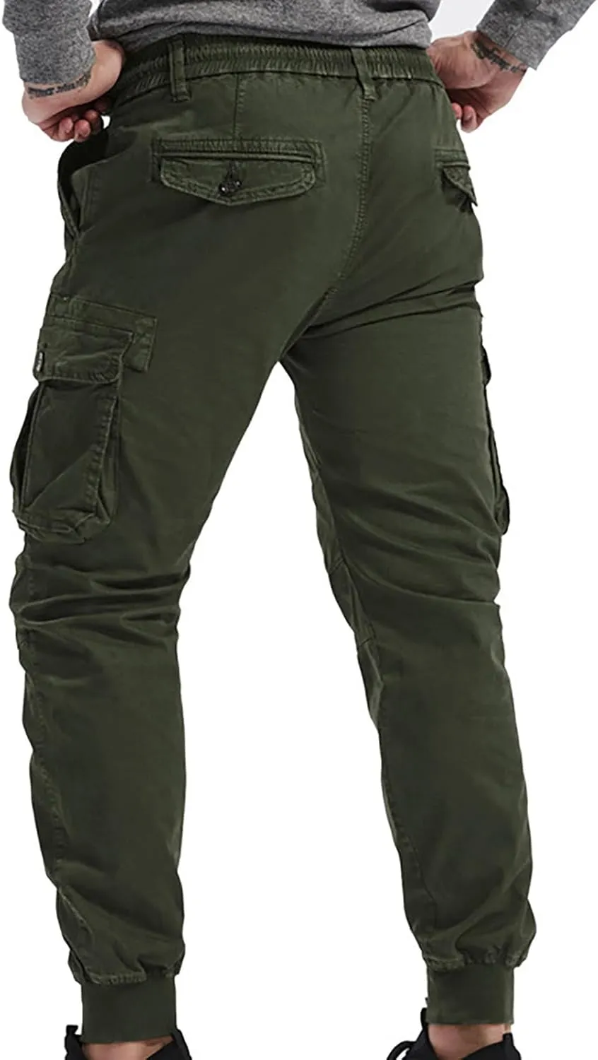 Zeiyignr Tactical Cargo Pants for Men Casual Work Hiking Sweatpants Joggers Outdoor Camping Fishing Trousers with Pockets