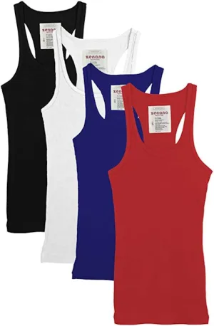 Zenana Outfitters Trendyfriday 4 Pack or 2 Pack Women's Basic Ribbed Tank Top